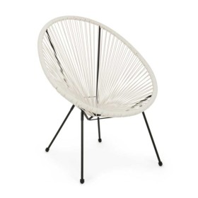 Poltrona Parker con intreccio colore bianco