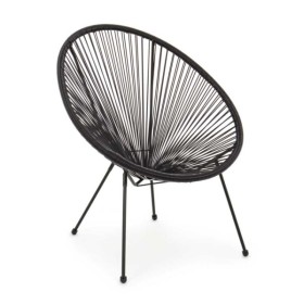 Poltrona Parker con intreccio colore nero