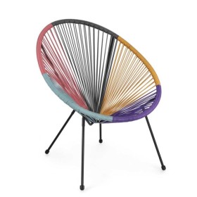 Poltrona Parker con intreccio colore multicolor