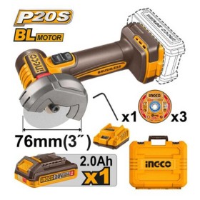 Mini Smerigliatrice 76MM 20V 1Bat 2Ah+Valigetta