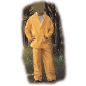 Completo impermeabile in PVC colore giallo mis.L