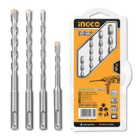 Set 4 Punte SDS Plus per Trapano